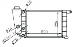 FIAT AUTOBIANCHI Y 10 1.0 85- MT radiator