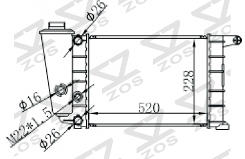FIAT AUTOBIANCHI Y 10 1.0 85- MT radiator