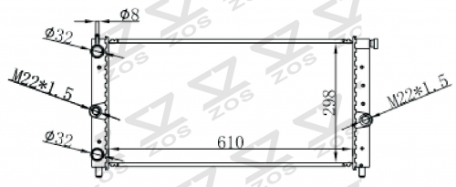 FIAT FIORINO 1.7D 88-01 MT radiator