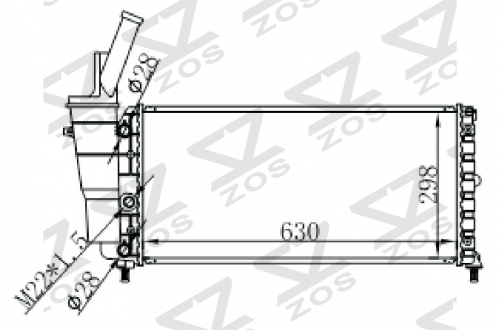 FIAT PUNTO I (176) 75 1.2 MPI 8V 93-MT radiator