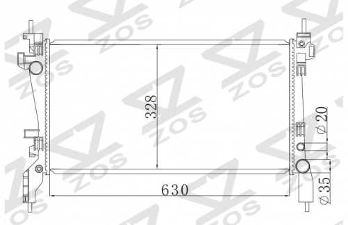 FIAT FIORINO BOX 1.3D 2008- MT radiator