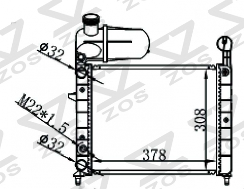 FIAT PTEMPRE 159 1.6 90-93 MT radiator