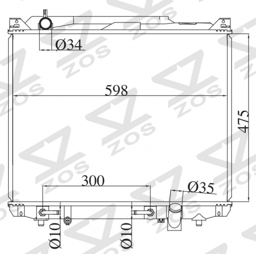 SUZUKI SX4 2.0 L4 2007-2009 AT radiator