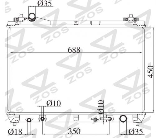 SUZUKI ESCUDO H27A 2.7G 2006-2007 AT radiator