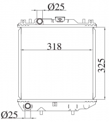 SUZUKI WAGON R CT21S' 1993-1998 MT radiator