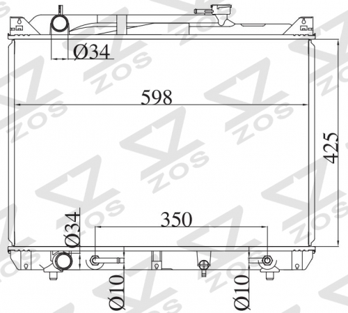 SUZUKI VITARA 01 1.6 L4 / 2.0 L4/2.5 V6 2001-2005 AT radiator
