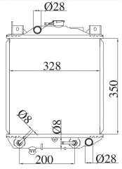SUZUKI SWIFT/BARINA 1.3 1989-1994 AT radiator