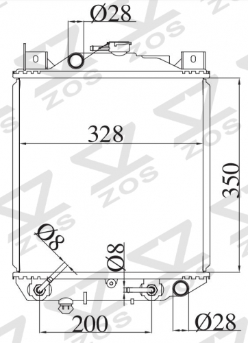 SUZUKI SWIFT/BARINA 1.3 1989-1994 AT radiator
