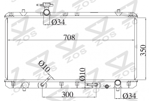 SUZUKI AERIO 2.0 2.3 L4 2002-2007 AT radiator