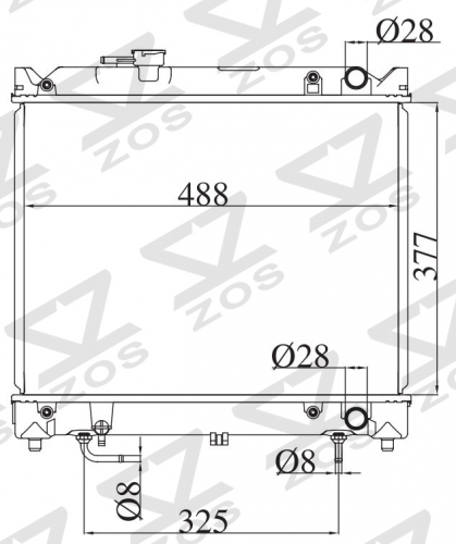 SUZUKI ESCUDO/SIDEKICK/VITARA (88-)1.6G/2.0D 1996-1998 AT radiator