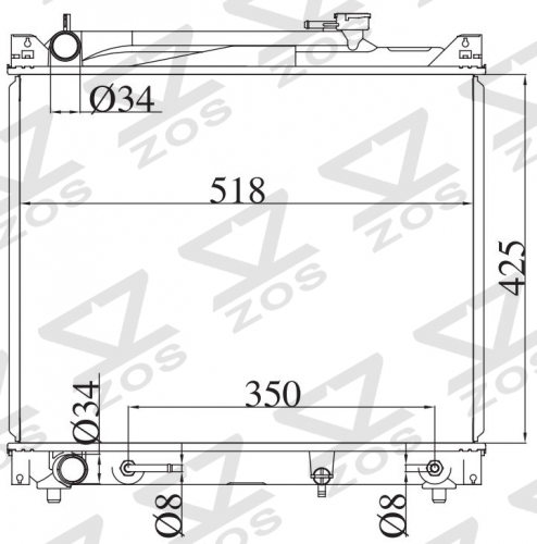 SUZUKI VITARA H20A/J20A 2.0G 1994-1997 AT radiator