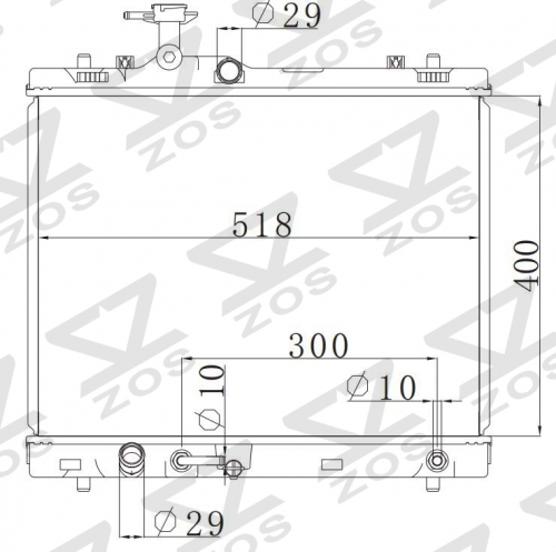 SUZUKI SWIFT IV 1.2 10-12 AT 2012- AT radiator