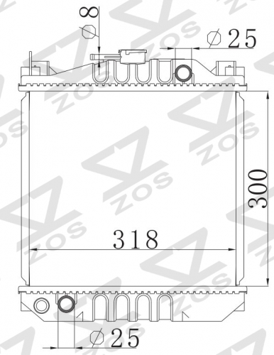 SUZUKI ALTO MARUTI 800C 1986- MT radiator