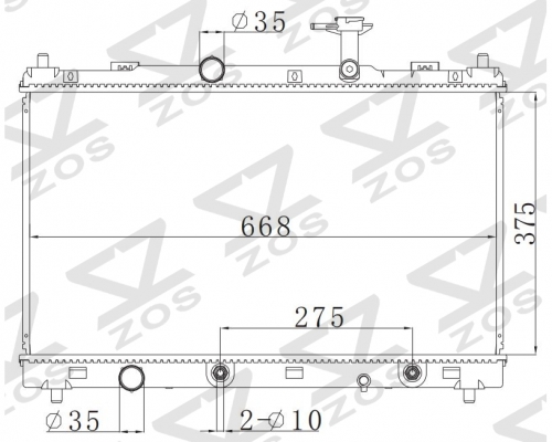 SUZUKI SX4 CROSSOVER 14-AT 2014- AT radiator