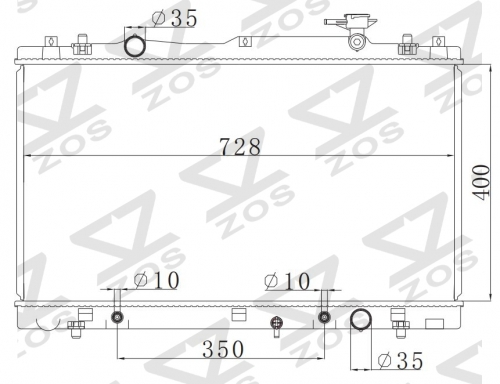 SUZUKI KIZASHI 2.4L 14 2010- AT radiator