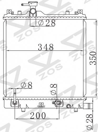 SUZUKI Wagon R Wide 2000-2005 AT radiator
