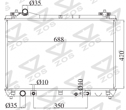 SUZUKI GRAND VITARA BASE 2.4L L4 2009--2013 AT radiator