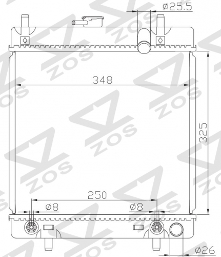 SUZUKI CARRY 660CC 2005 AT radiator