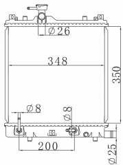 SUZUKI Alto-Kei-Wagon 1998-2000 AT radiator