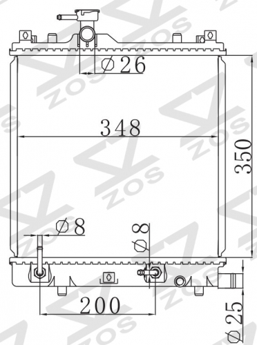 SUZUKI Alto-Kei-Wagon 1998-2000 AT radiator