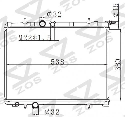 PEUGEOT 206 2.0 i 16V(带温控) 1998- MT radiator