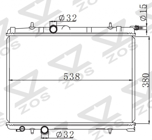 PEUGEOT 206 (不带温控） MT radiator