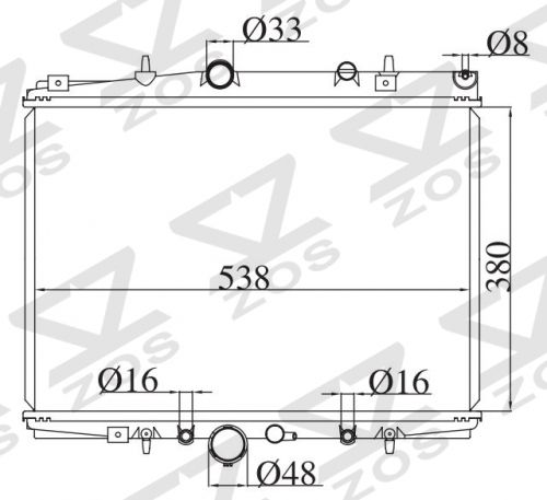 PEUGEOT 2.0i16V 406'00 2000 MT radiator