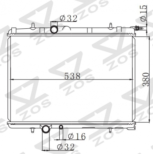 PEUGEOT 307 1.6 i 16V 2000- MT radiator