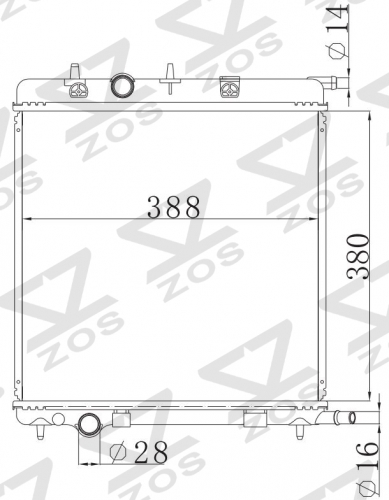 PEUGEOT 207 1.4/1.6 TU3JP/TU5JP4 G 2002-2006 MT radiator