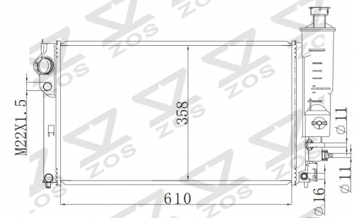PEUGEOT 405 1.4 ' 1992- MT radiator