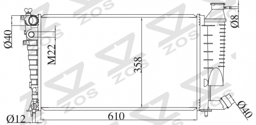 PEUGEOT XSARA1.4/1.61.8i/ 306 1.4/1.6 1997 MT radiator