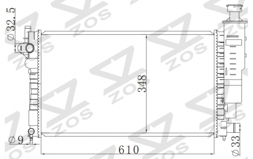 PEUGEOT 405 SERIES 1987-1991 MT radiator
