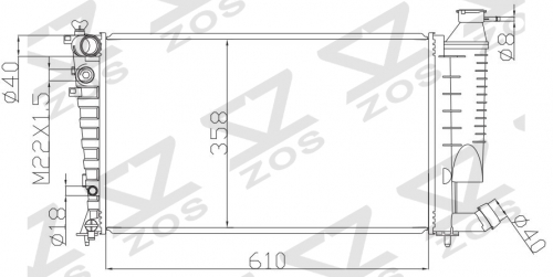 PEUGEOT XSARA 1.8i/PEUGEOT306 1.6/1.8/2.0i' 1998 MT radiator