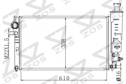 PEUGEOT 405 1992 MT radiator
