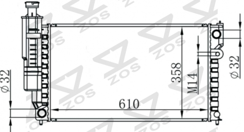 PEUGEOT PEGEOT 405 MT radiator