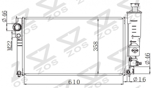 PEUGEOT 405 1992 MT radiator