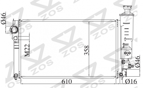 PEUGEOT 405 1.6 1580 XU5M/2C’92 1992 MT radiator