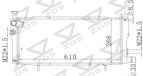 PEUGEOT 205'83 MT radiator