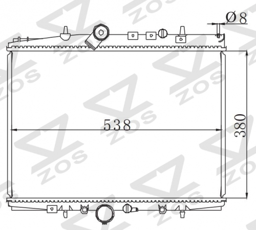 PEUGEOT 607/406 2.2 16V/C5 2000- MT radiator