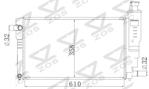 PEUGEOT 405 SERIES 1987-1991 MT radiator