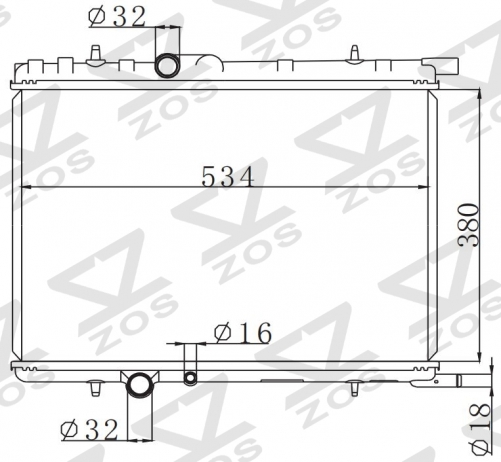 PEUGEOT 307 2.0i 16V' 2000-2001 MT radiator