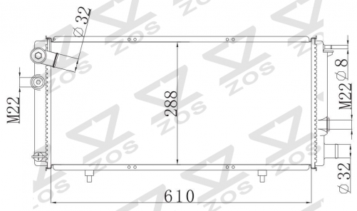 PEUGEOT 205 1.6 GTI 1983- MT radiator