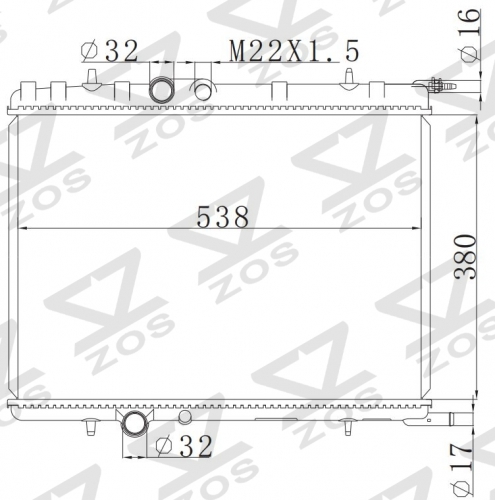 PEUGEOT 307 1.6-1.8L 00-08MT 2000-2008 MT radiator