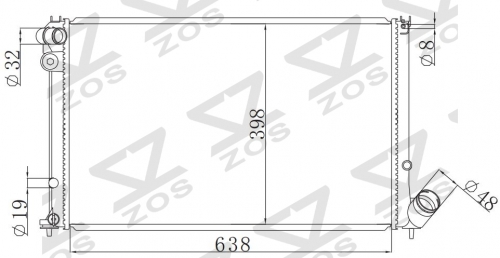 PEUGEOT 406 1.6 i 1995- MT radiator