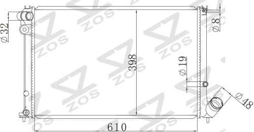 PEUGEOT 406 1.9 SD95- MT radiator
