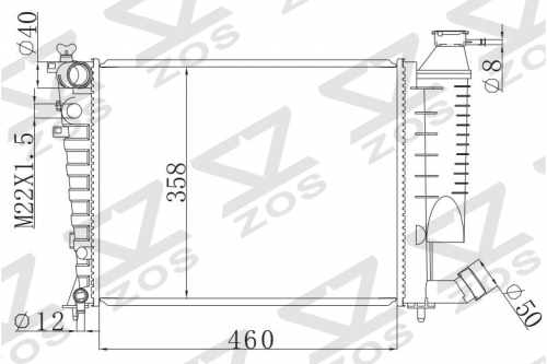 PEUGEOT 306 1.4i TU3M 1993- MT radiator