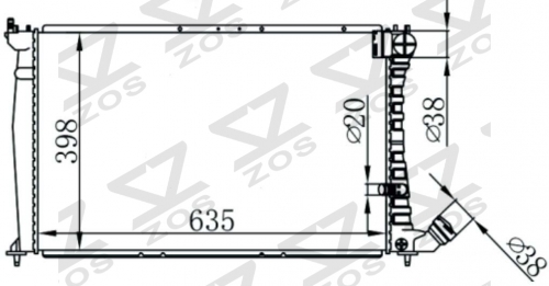 PEUGEOT 605 2.0 TURBO 89- MT radiator