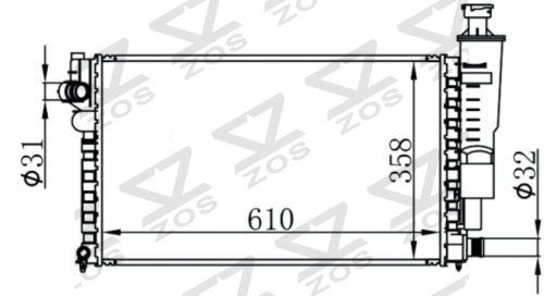 PEUGEOT 405 SERIES 87-91 MT radiator