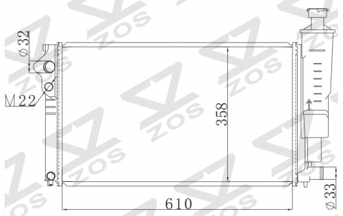 PEUGEOT 405 SERIES 1987-1991 MT radiator