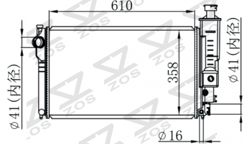 PEUGEOT P200 MT radiator